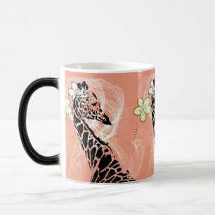 Orange geblühte Giraffe II ~ verwandelnde Tasse