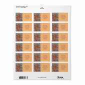 Orange Gecko Address Label Adressaufkleber (Vorne)