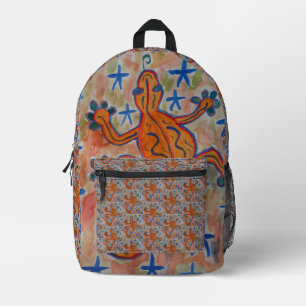 Orange Gecko Bedruckter Rucksack