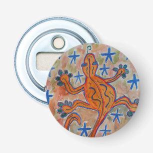 Orange Gecko Button Flaschenöffner