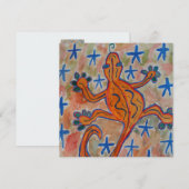 Orange Gecko Flat Card (Vorne/Hinten)
