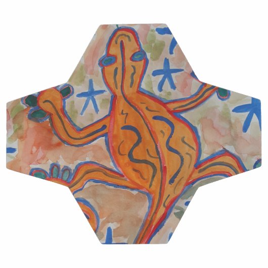 Orange Gecko Fußball (Flach)