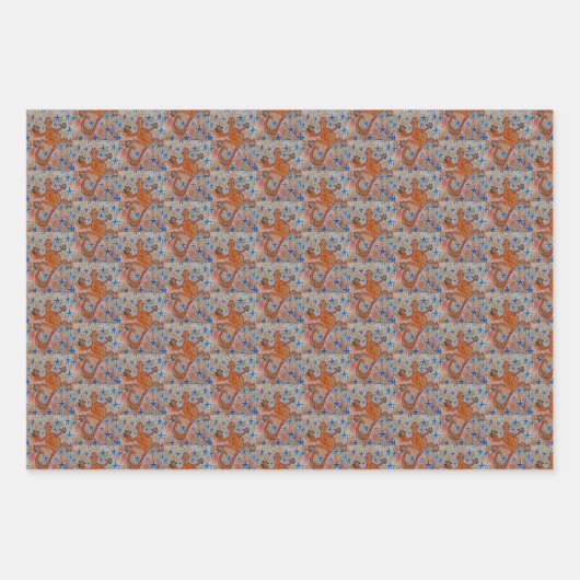 Orange Gecko Geschenkpapier Set (Vorderseite 3)