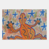 Orange Gecko Geschenkpapier Set (Vorderseite 2)