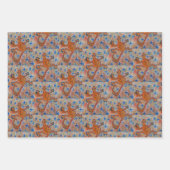 Orange Gecko Geschenkpapier Set (Vorderseite)