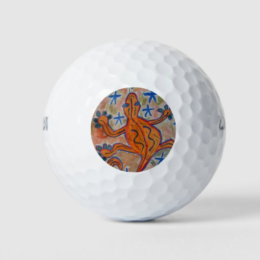 Orange Gecko Golfball (Vorderseite)