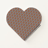 Orange Gecko Heart Notebook Notizblock (Rückseite)