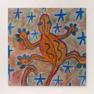 Orange Gecko Jigsaw Puzzle
