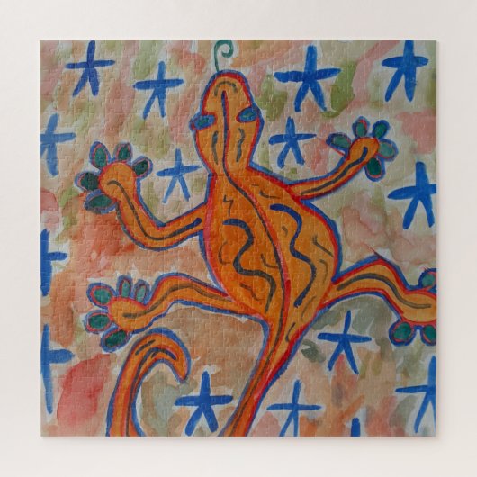 Orange Gecko Jigsaw Puzzle (Vertikal)