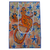 Orange Gecko Mittlere Geschenktüte (Rückseite)