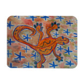 Orange Gecko Postcard Magnet (Horizontal)