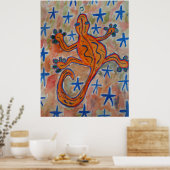Orange Gecko Poster (Küche)