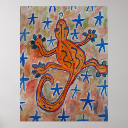 Orange Gecko Poster (Vorne)