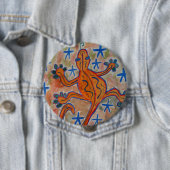 Orange Gecko Round Abzeichen Button (Beispiel)