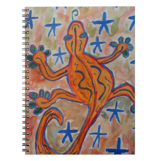 Orange Gecko Spiral Notebook Notizblock (Vorderseite)