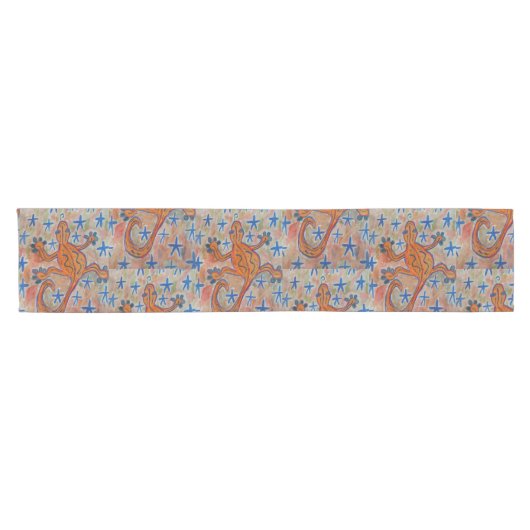 Orange Gecko Table Runner Kurzer Tischläufer (Horizontal)