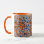 Orange Gecko Tasse (Links)