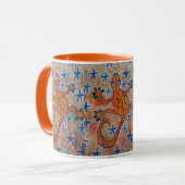 Orange Gecko Tasse (Vorderseite Links)