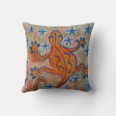 Orange Gecko Throw Cushion Kissen (Rückseite)