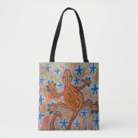 Orange Gecko Tote Bag