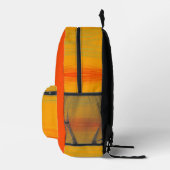 Orange gedruckter Rucksack (Rechts)
