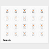 Orange Geeky Glasses Wedding Stickers (Blatt)