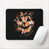 Orange Gefärbte Krawatte Kürbislaterne Face - Hipp Mousepad (Mit Mouse)