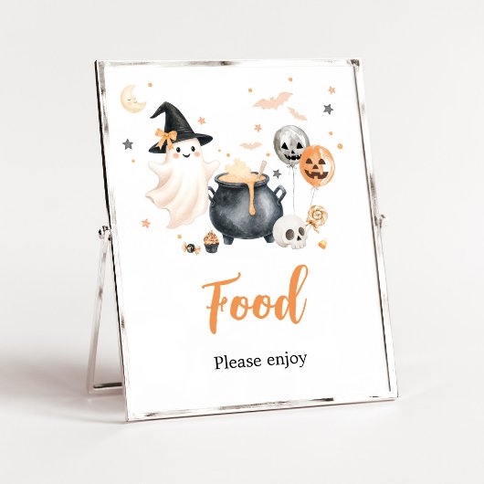 Orange Geist Little Boo Essen Schild