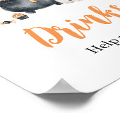 Orange Geist Little Boo Getränke Schild (Ecke)