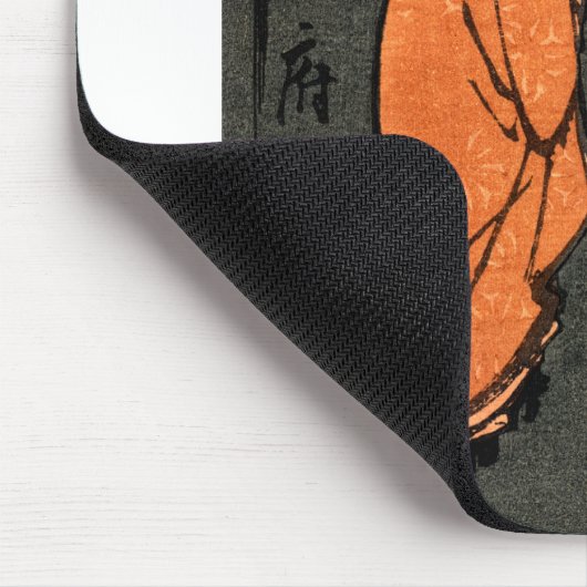 Orange gekleidete Geisha Mousepad (Ecke)