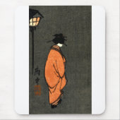 Orange gekleidete Geisha Mousepad (Vorne)