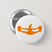 Orange "GELASSENER US-BEIFALL!" Knopf Button (Vorne & Hinten)