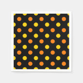 Orange Gelb auf Schwarz Punkte Design Serviette (Vorderseite)