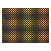 Orange Gelb auf Schwarz Punkte Design  Tischdecke (Vorderseite (Horizontal))