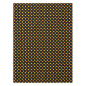 Orange Gelb auf Schwarz Punkte Design  Tischdecke (Vorderseite)