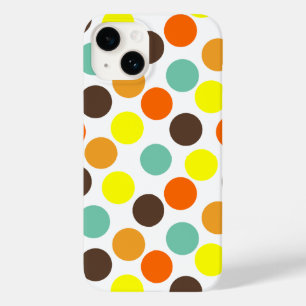 orange, gelb, braun, blaue Punkte Case-Mate iPhone 14 Hülle
