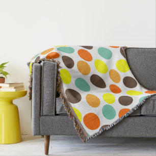 orange, gelb, braun, blaue Punkte Decke