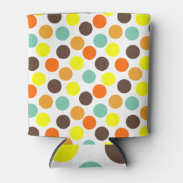 orange, gelb, braun, blaue Punkte Dosenkühler