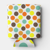 orange, gelb, braun, blaue Punkte Dosenkühler (Rückseite)