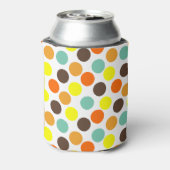 orange, gelb, braun, blaue Punkte Dosenkühler (Kanne Rückseite)