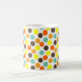 orange, gelb, braun, blaue Punkte Kaffeetasse (Mittel)