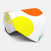 orange, gelb, braun, blaue Punkte Krawatte (Gerollt)