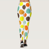 orange, gelb, braun, blaue Punkte Leggings (Rückseite)