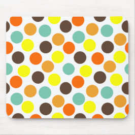 orange, gelb, braun, blaue Punkte Mousepad