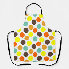 orange, gelb, braun, blaue Punkte Schürze