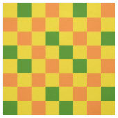 Orange Gelb Grün Kariertes Musterdesign Stoff (Muster)