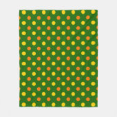 Orange Gelb Grün Punkte Design  Fleecedecke (Vorderseite)