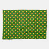 Orange Gelb Grün Punkte Design  Geschirrtuch (Horizontal)