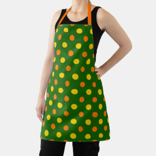 Orange Gelb Grün Punkte Design Schürze