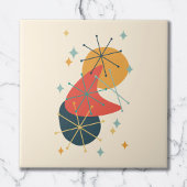 Orange, Gelb, Kohle Mitte des Abstrakten Jahrhunde Fliese